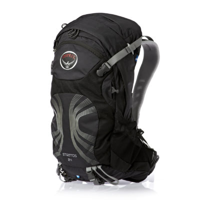 Men's Osprey Backpacks - Osprey Stratos 24 Backpack - Anthracite Black Men's Osprey Backpacks - Osprey Stratos 24 Backpack - Anthracite Black